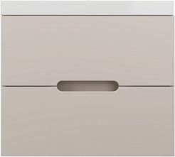 Style Line Тумба под раковину Матис 70 подвесная крем – фотография-1